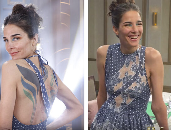 Juana Viale deslumbró con un look boho chic primaveral en la mesaza de este domingo y marcó tendencia