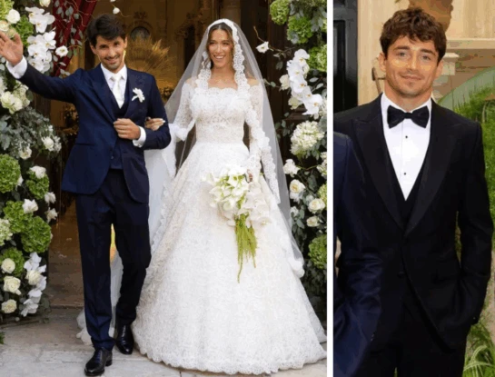 Las fotos de la lujosa boda en Mónaco del hermano de Charles Leclerc, el piloto de Ferrari