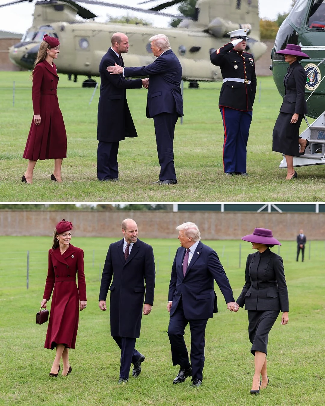 Los looks de Kate Middleton y Melania Trump en Windsor