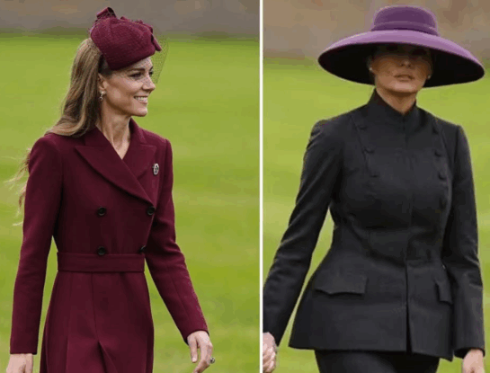 Los looks de Kate Middleton y Melania Trump en Windsor: el encuentro de estilos definitivo