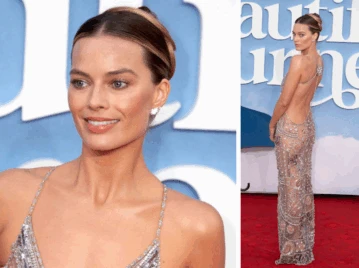 argot Robbie el vestido que le rinde culto al sheer dressing y homenajea a Giorgio Armani en su perfil más provocador