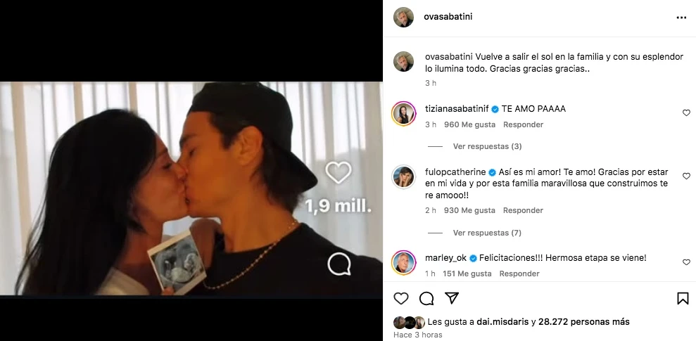 Ova Sabatini compartió su emoción en las redes sociales