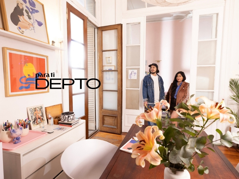para ti DEPTO #19: el departamento de artistas de Vero y Matías, ecléctico, boho e inspirador 
