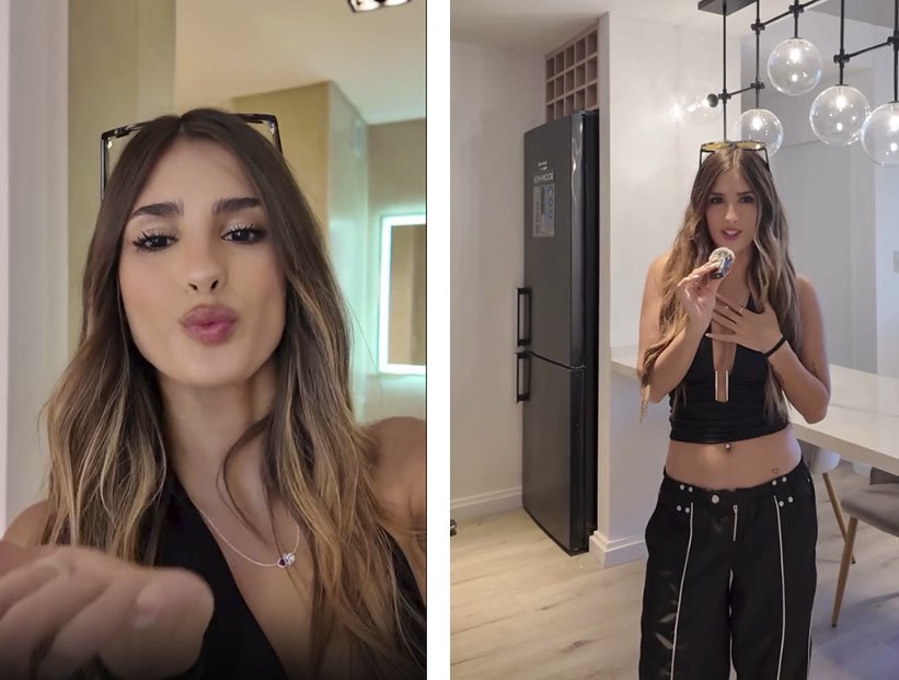 Julieta Poggio mostró cómo quedó su departamento totalmente remodelado: paredes blancas y deco en dorado