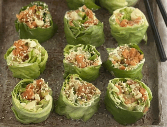 Rolls de lechuga rellenos: un plato fresco y saludable para sumar a tus cenas
