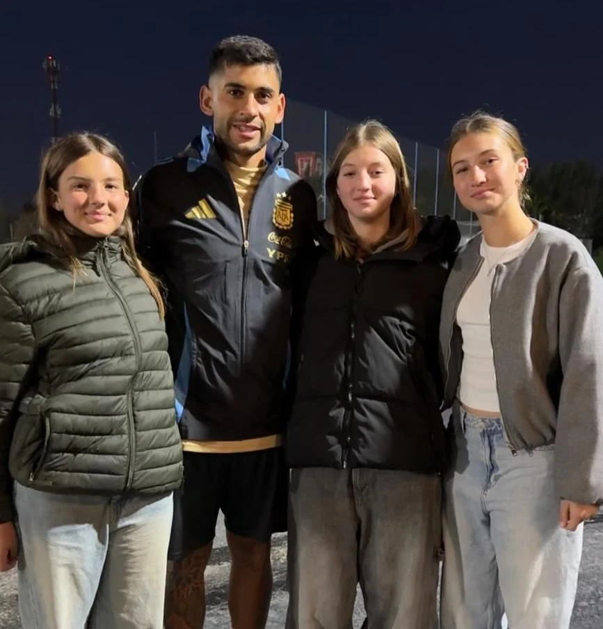 Indiana, Allegra y Sienna conocieron a los jugadores de la Selección Argentina. Foto: IG