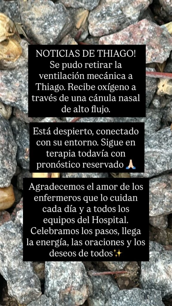 Daniela Celis reveló qué fue lo primero que dijo Thiago Medina al despertar