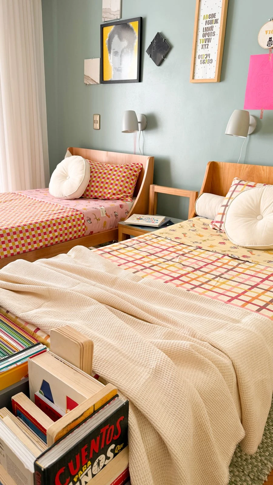 Los textiles permiten armar duplas o tríos de diseños diferentes y en armonía. 