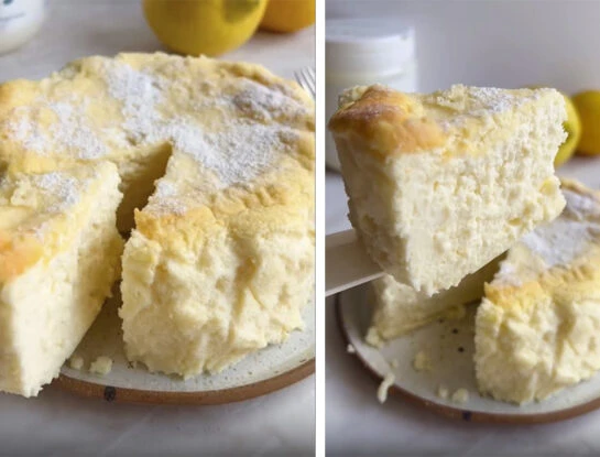 Torta nube de limón sin azúcar y sin harina: esponjosa, liviana y deliciosa