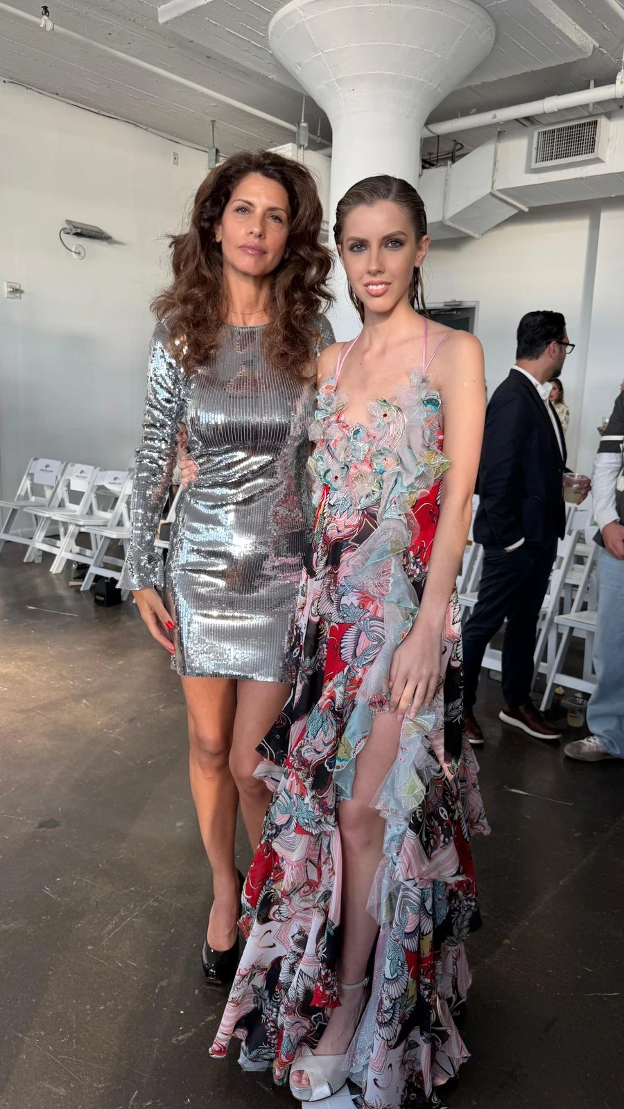Analía Maiorana acompañó a Malena, su hija, en su debut en NYFW