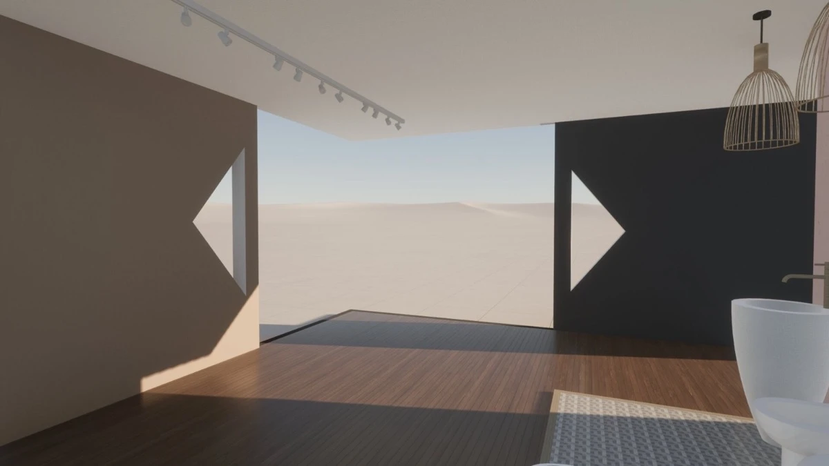 Los renders de Casa para ti DECO x Grand Atlántida anticipan accesos para que el recorrido del público sea fluido y cómodo.