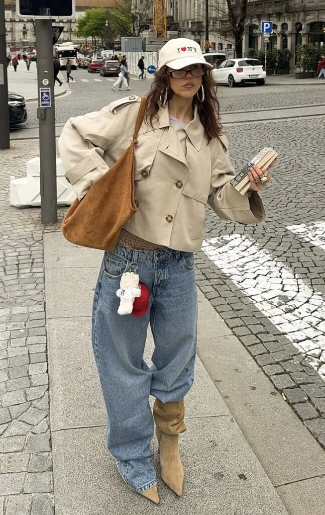 Así se luce el cropped trench