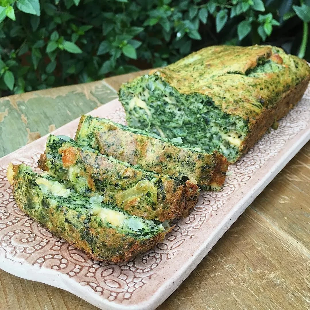 Budín de espinaca y queso