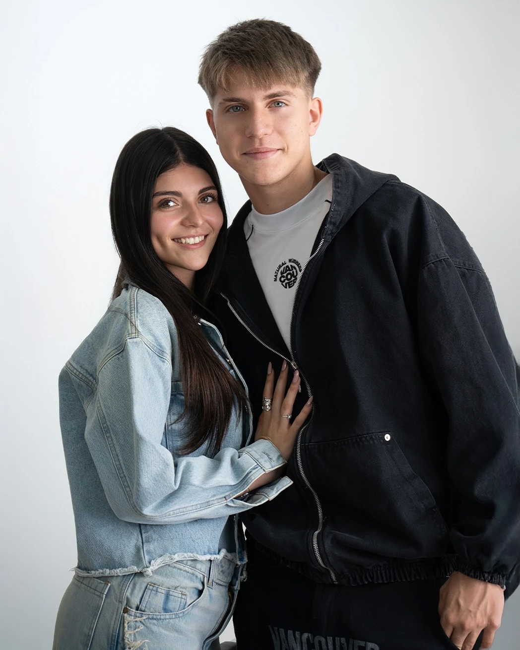 Valentino López debutó como modelo junto a su novia, Carola Sanchez Aloe