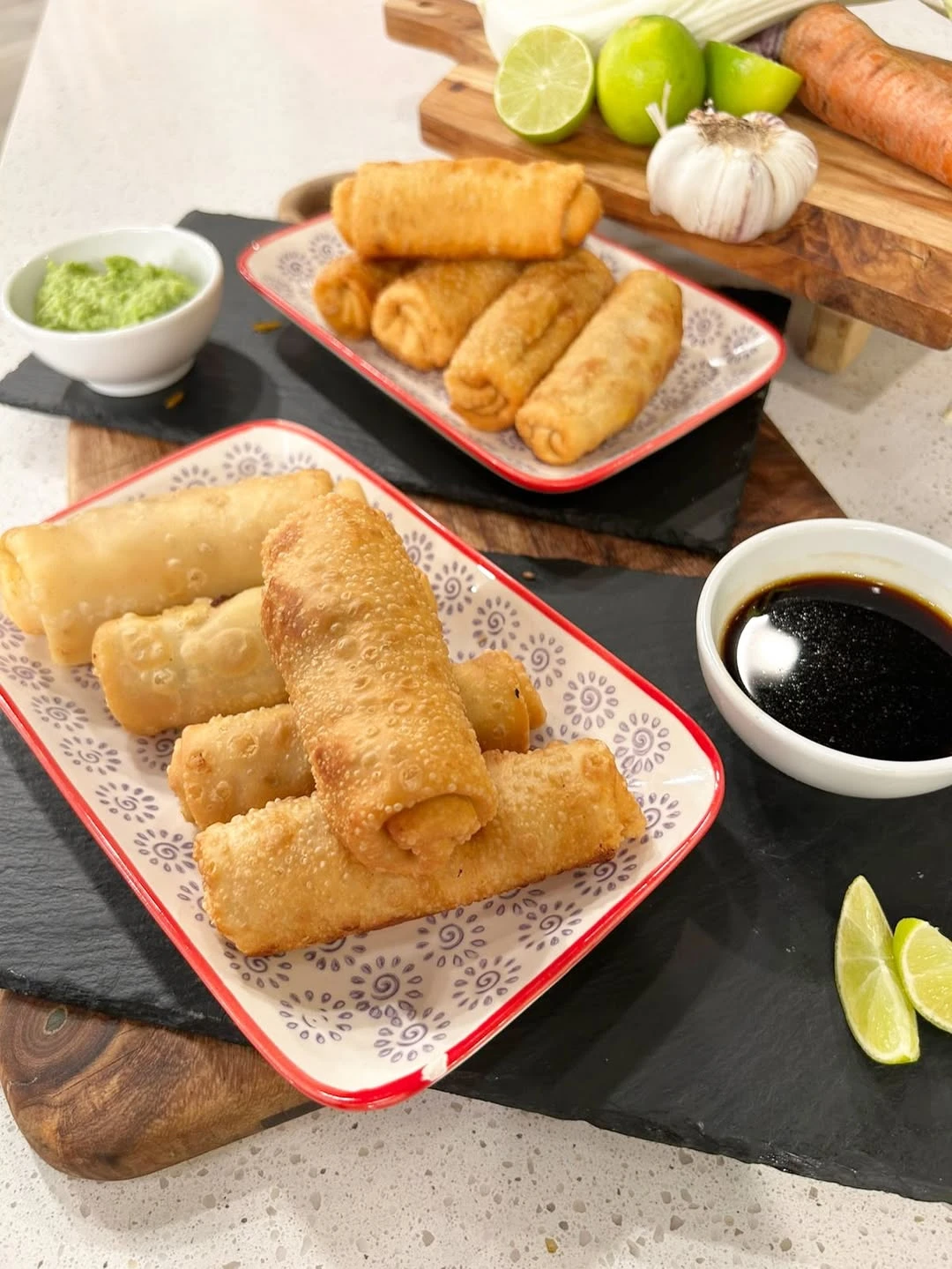 Arrolladitos de cerdo y verdura