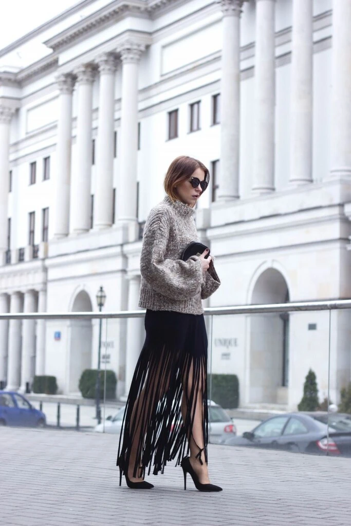 Así se luce esta pollera.