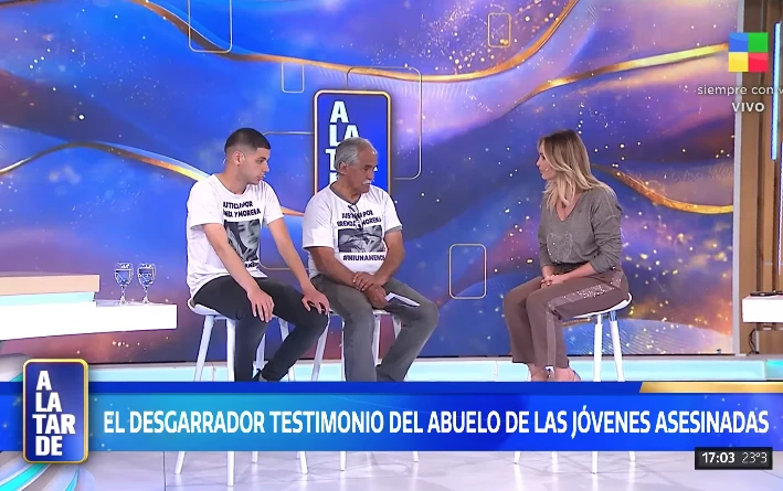 Antonio y su nieto Federico hablaron con Karina Mazzocco