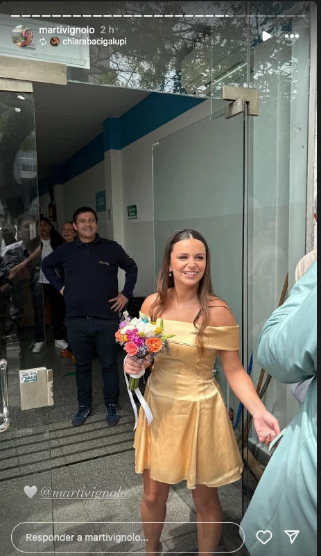 Matias Alé se casó por civil