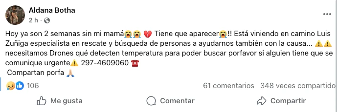 El pedido desesperado de la hija de Juana Morales