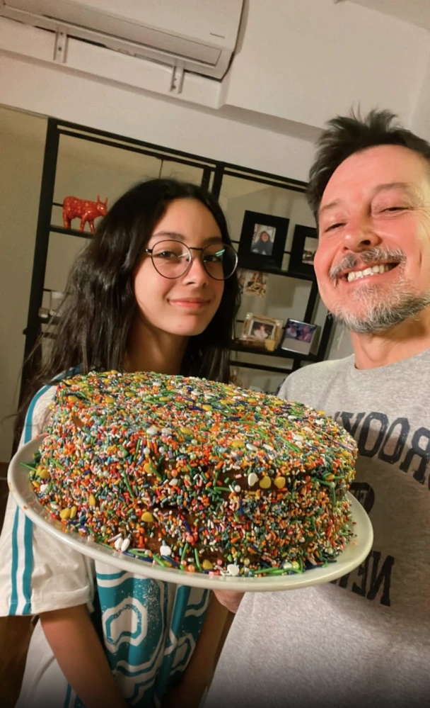 Sergio Verón y su hija Crystal