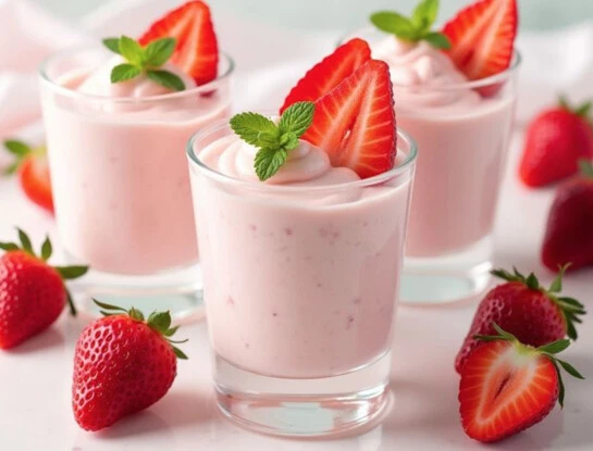 postre frio de frutillas