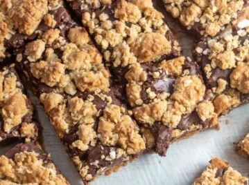 Brownie crumble: una receta con base crocante de avena