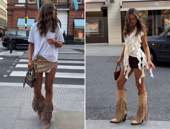 Guía de estilo: cómo llevar las botas texanas con flecos para crear un look boho chic