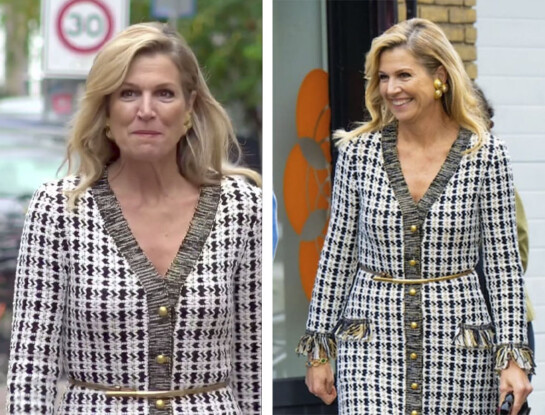 Máxima Zorreguieta impactó con un look de Oscar de la Renta en la inauguración de una exposición sobre cáncer infantil