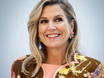 El impactante look floral de Máxima Zorreguieta