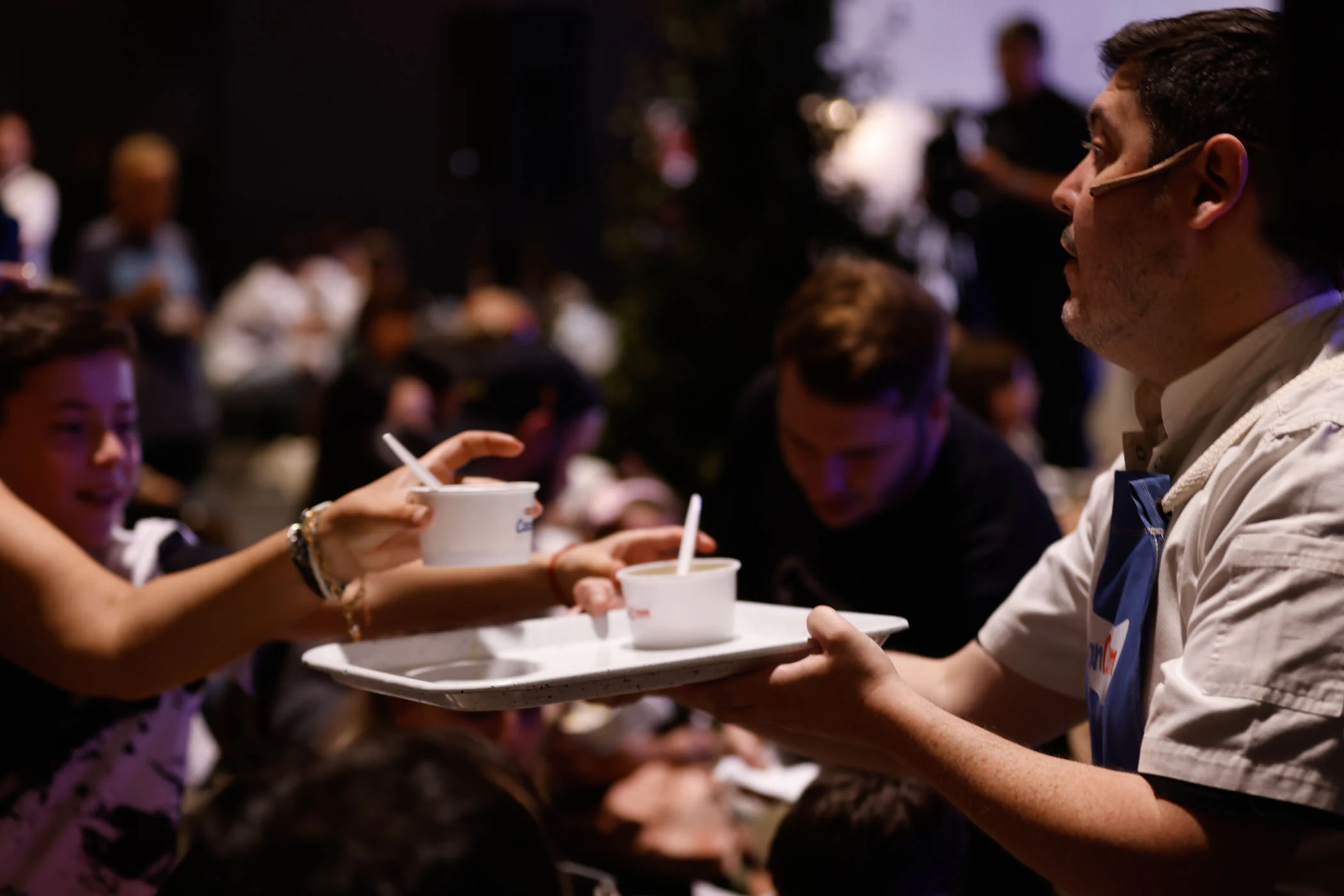 El momento de la degustación.