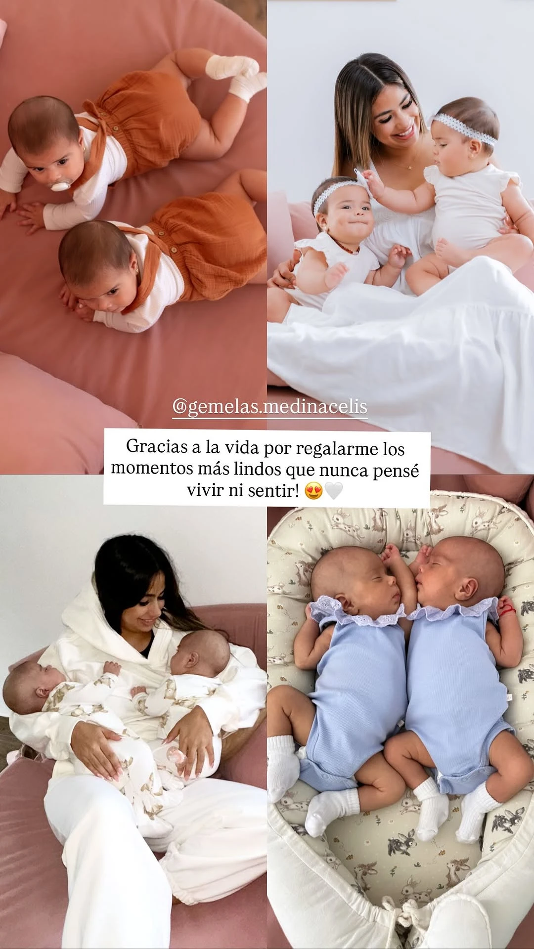 Daniela compartió unas palabras a sus hijas Laia y Aimé. Foto: IG.