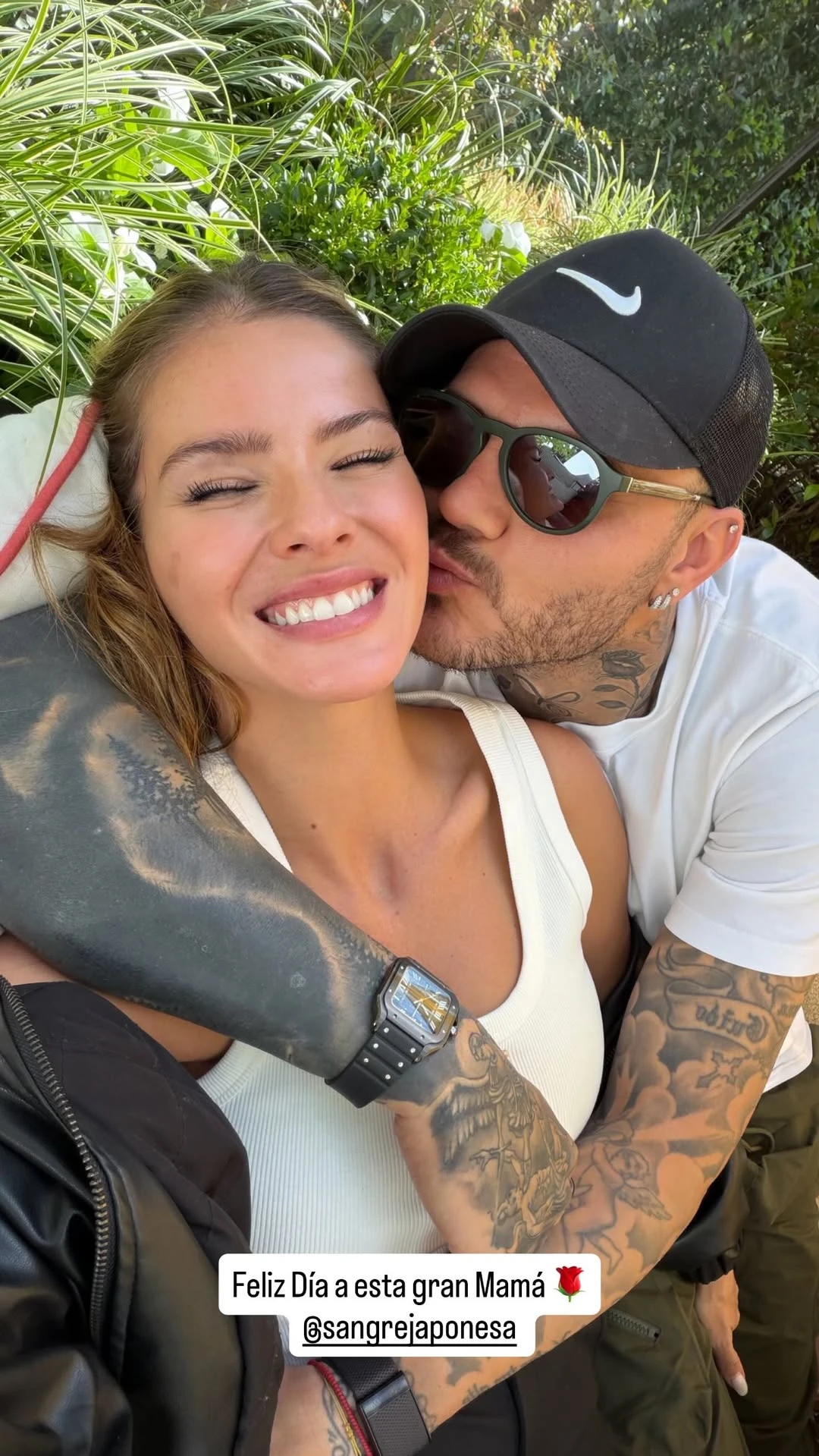 Mauro Icardi y La China Suárez. Fotos: IG.