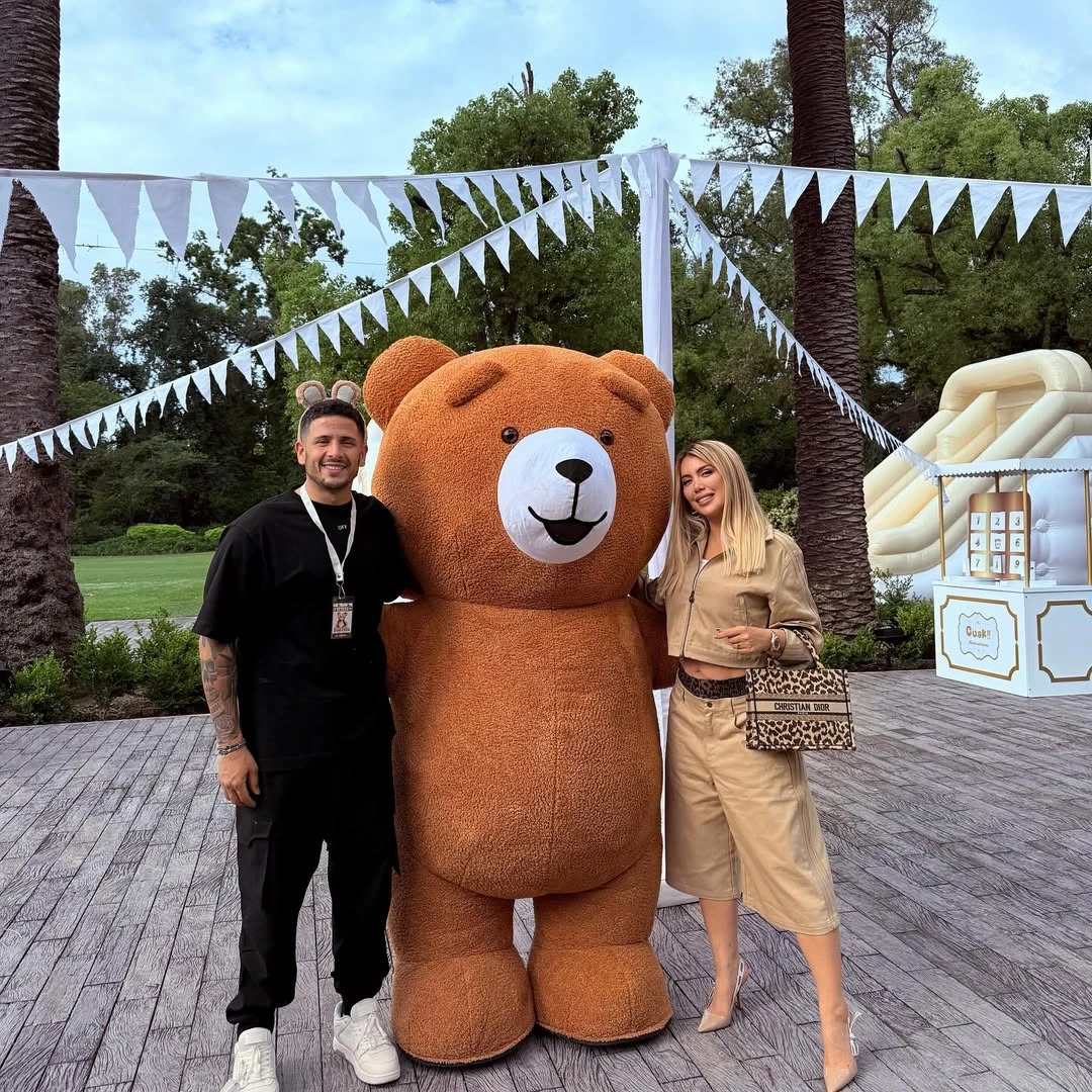 Wanda Nara y su nueva pareja, Martín Migueles. Fotos: IG.