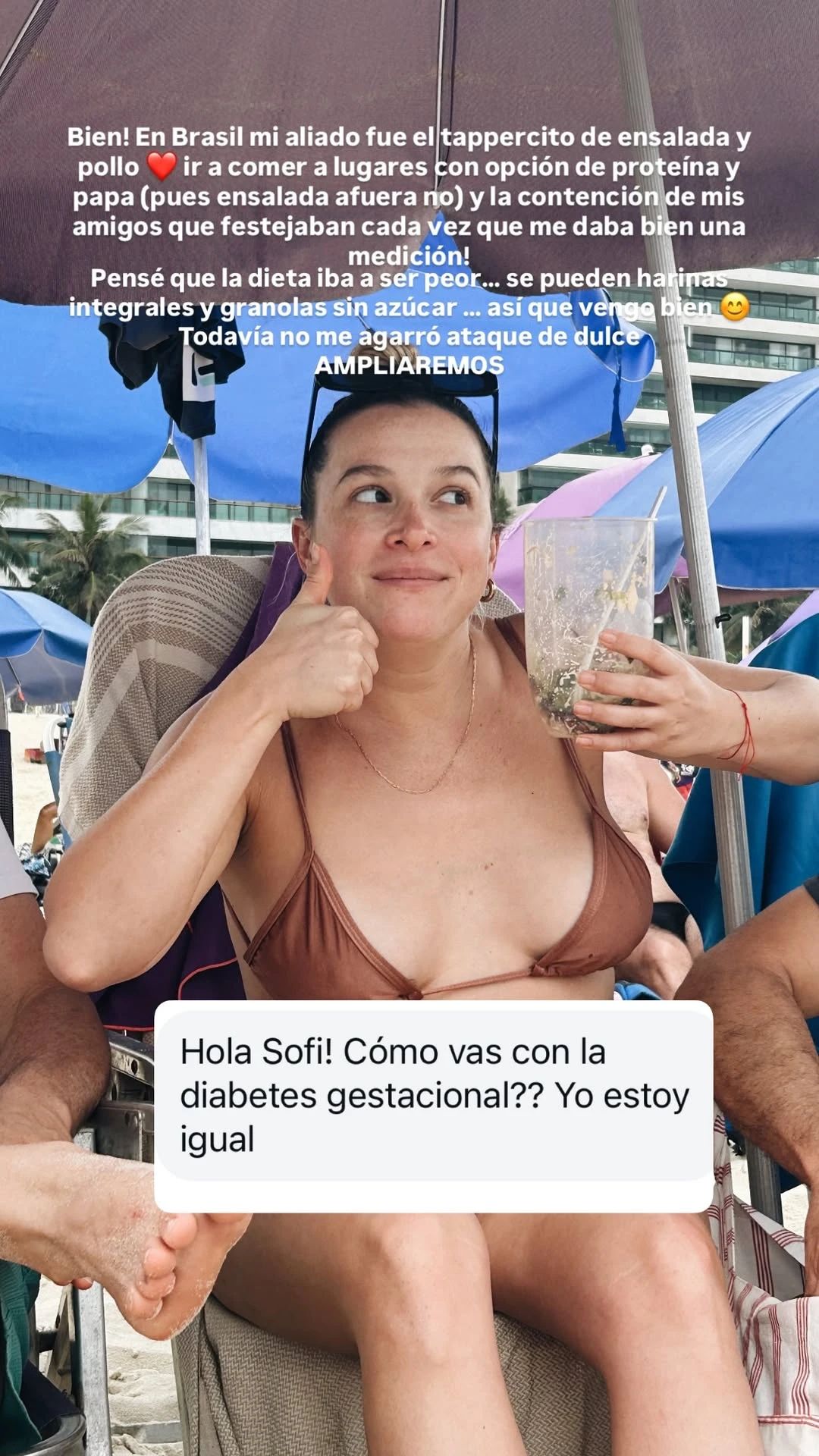 Sofía Pachano reveló que tiene diabetes gestacional