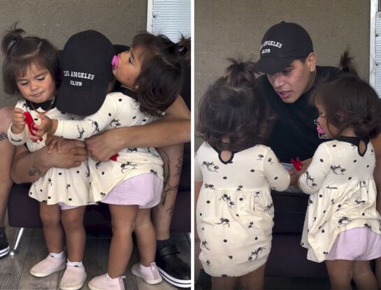 Así fue el emotivo reencuentro de Thiago Medina con sus hijas, Laia y Aimé, tras recibir el alta médica