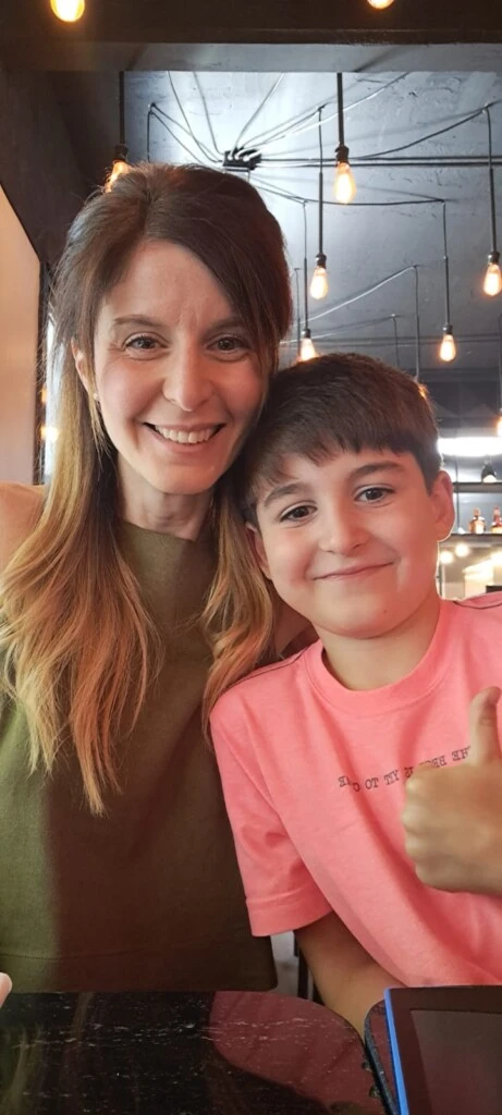 Natalia y Joaquín en una foto que se sacaron el Día de la Madre del año pasado