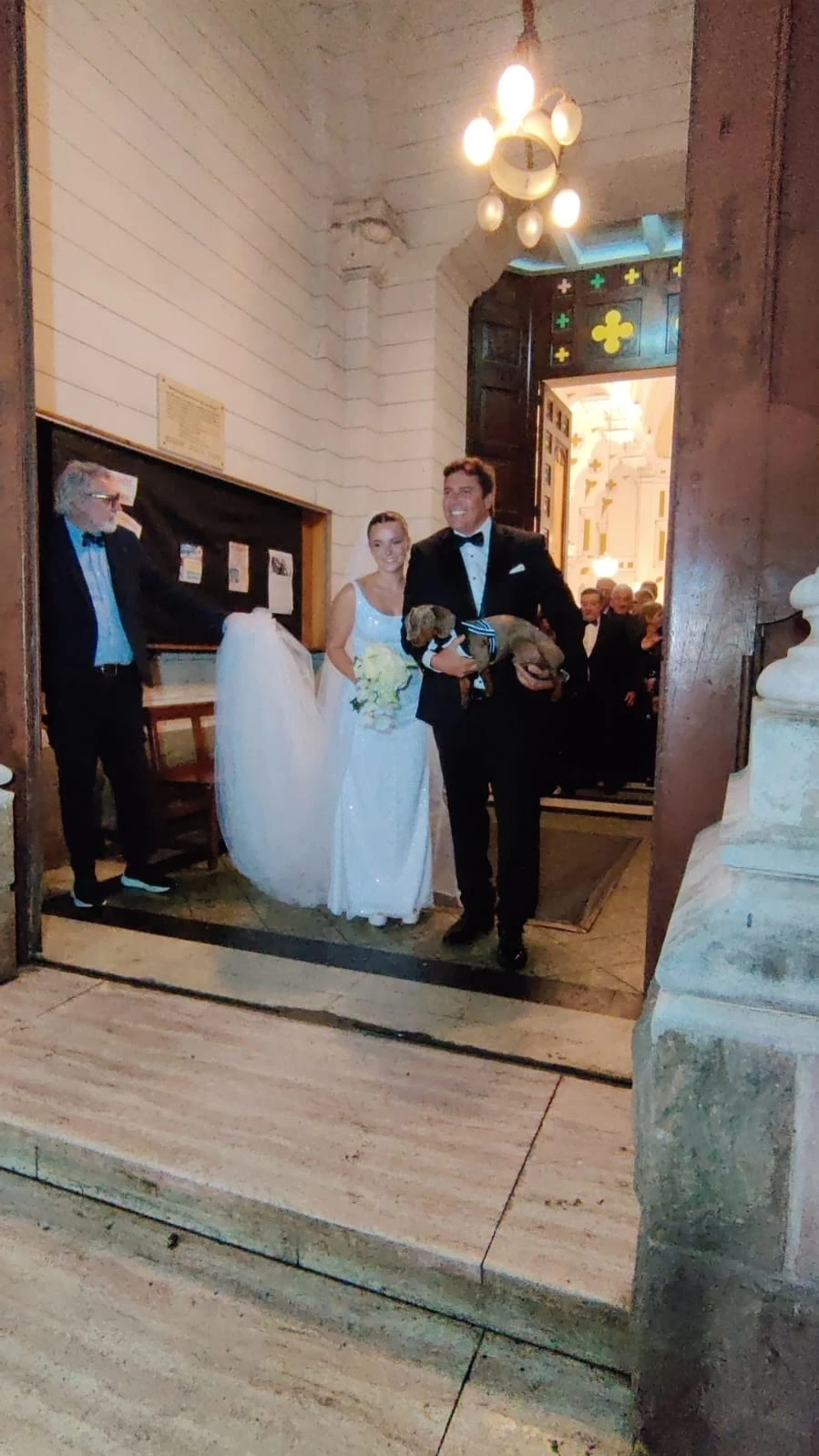 Así fue la boda religiosa de Martina Vignolo y Matías Alé en Mar del Plata. foto RS Fotos