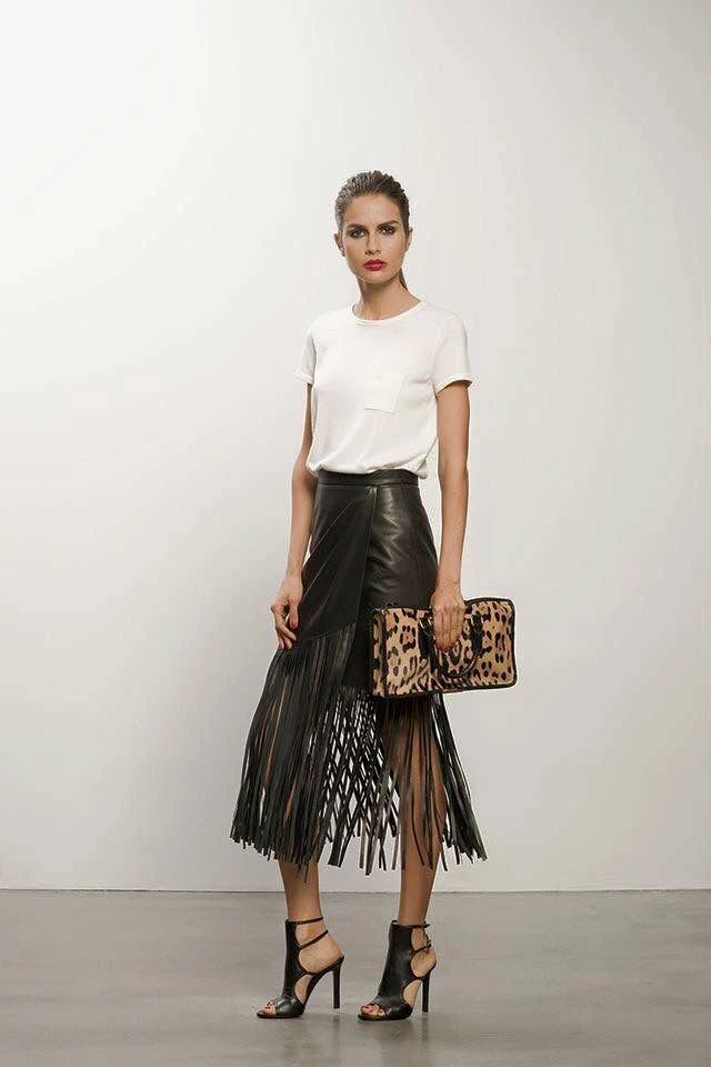 Así se luce esta pollera.