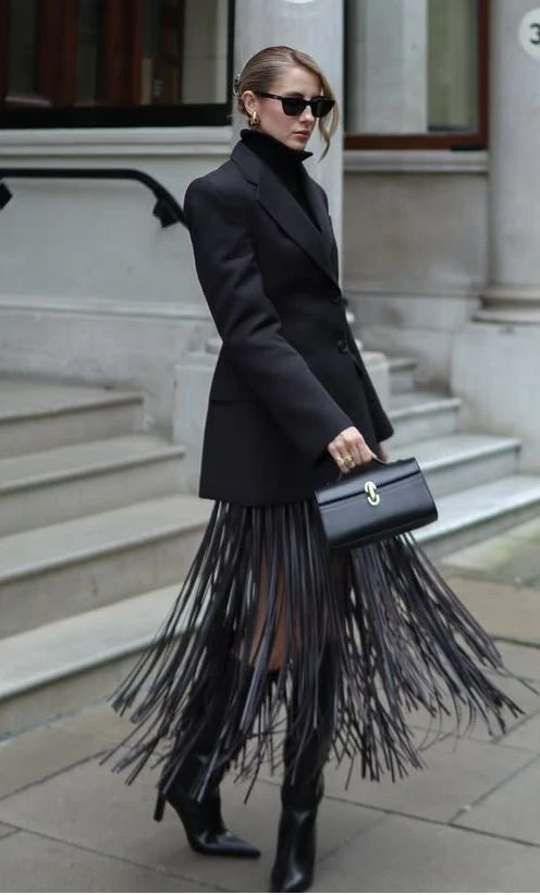 Así se luce esta pollera.