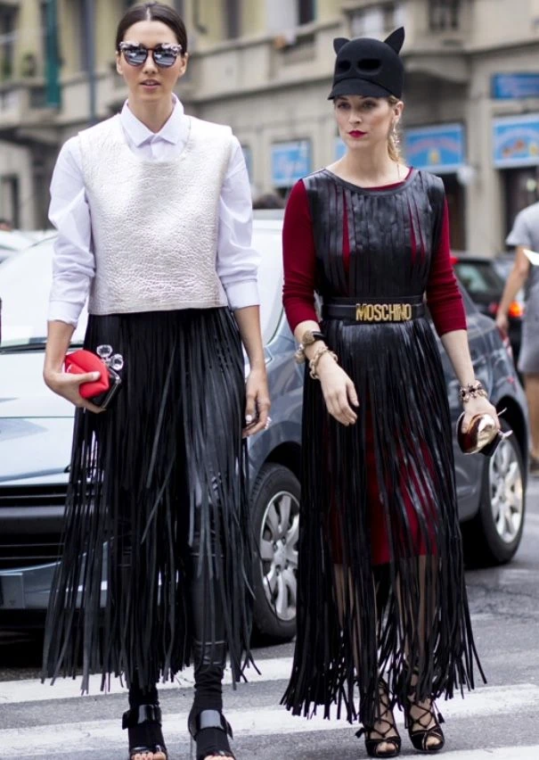 Así se luce esta pollera.