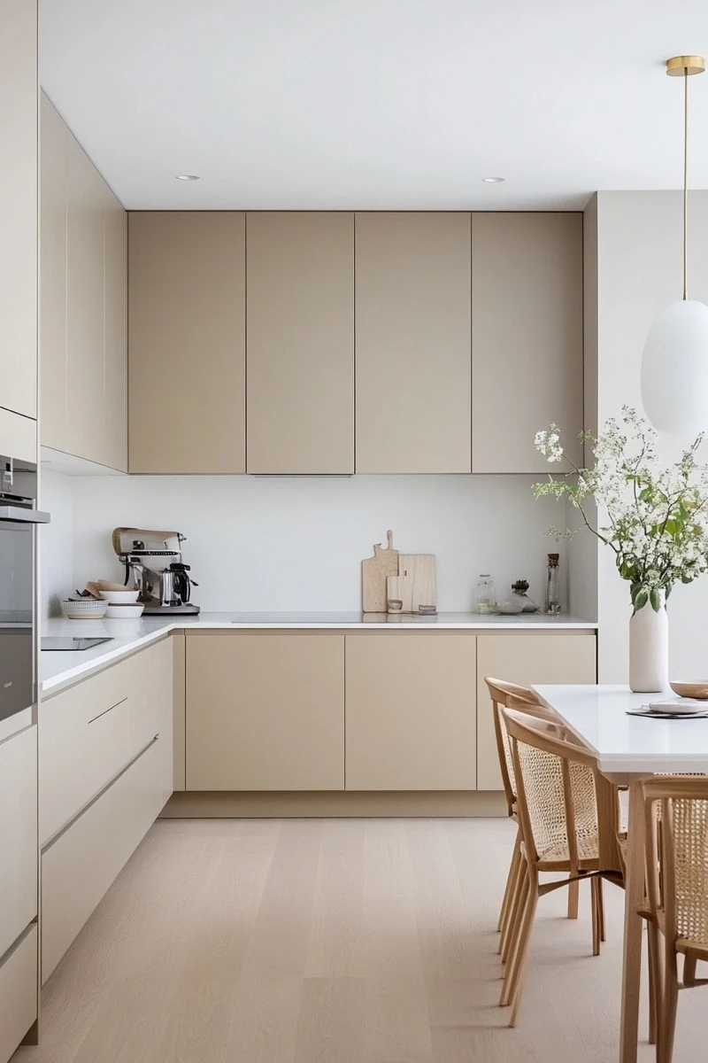 En las cocinas 2026 el color es el beige arena. 