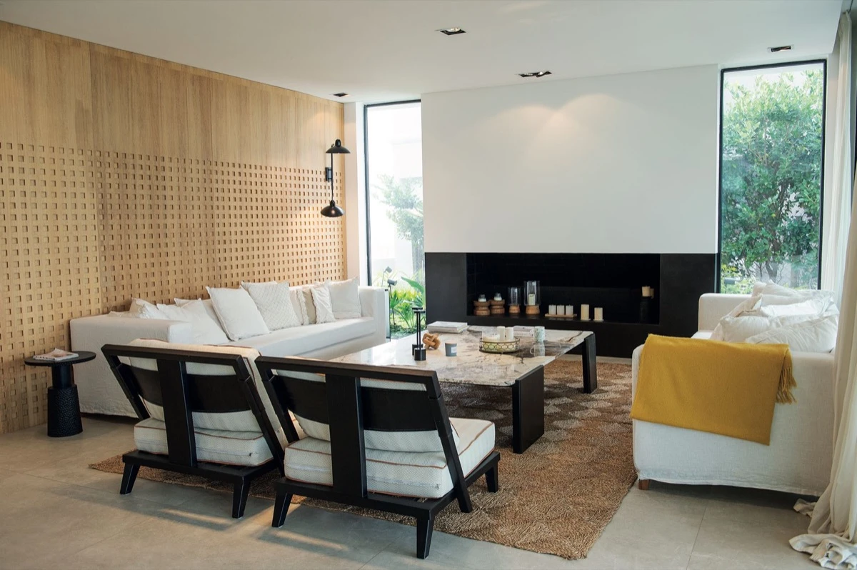Cada detalle de este living fue pensado para lograr una atmósfera de armonía y calidez.