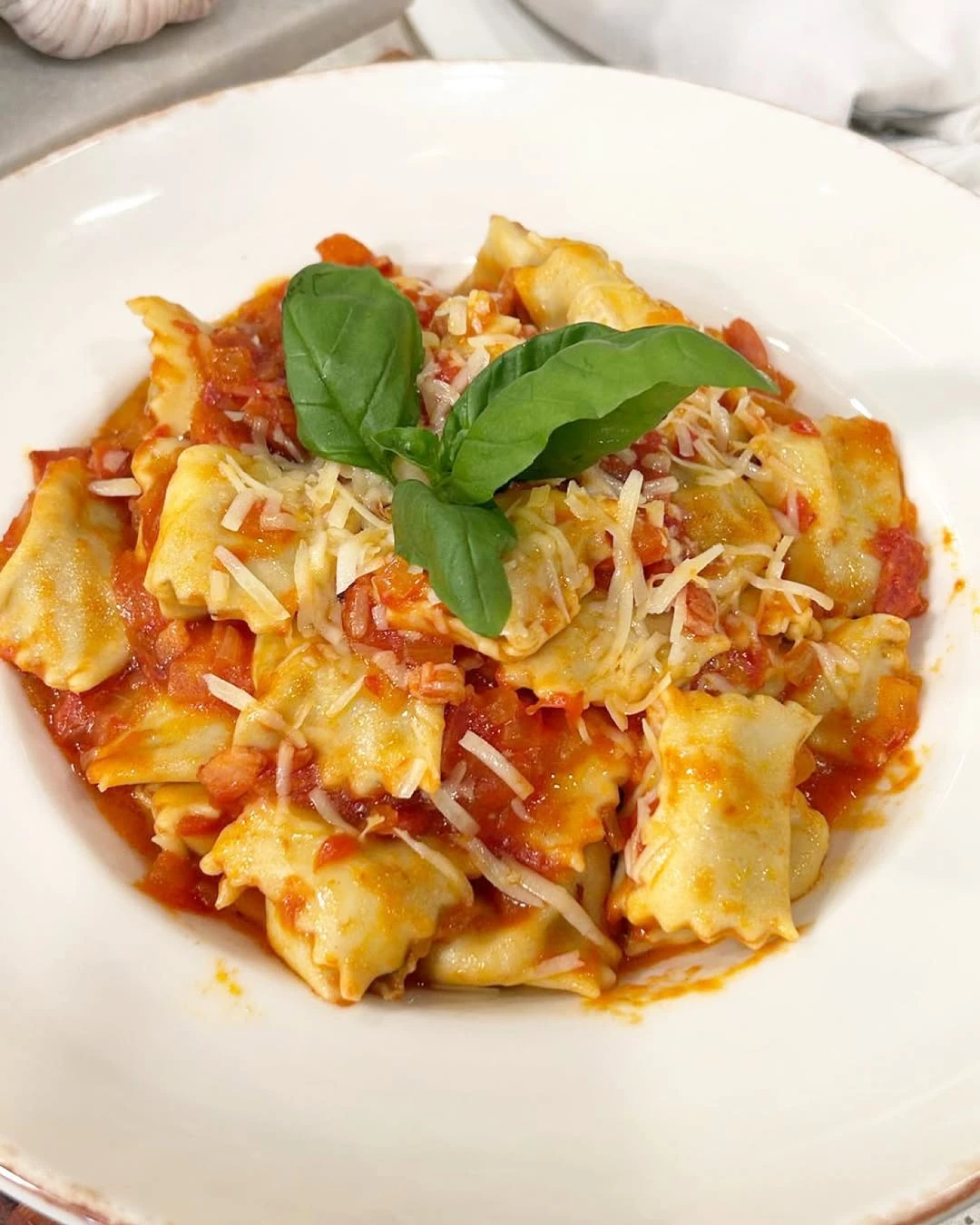 Agnolotis del Plim Rellenos de Berenjenas y Queso 