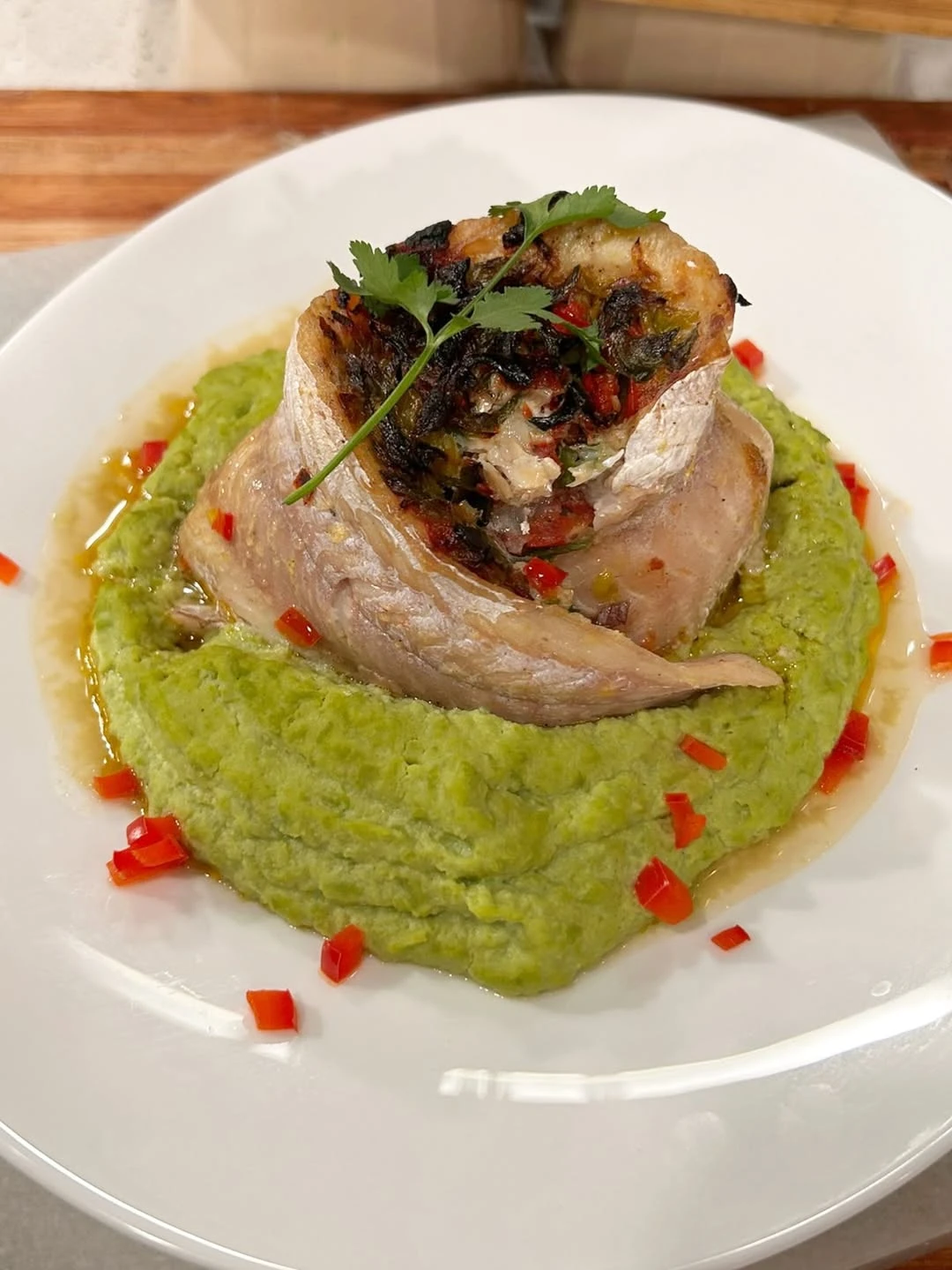 Roll de Pescado Gratinado 
