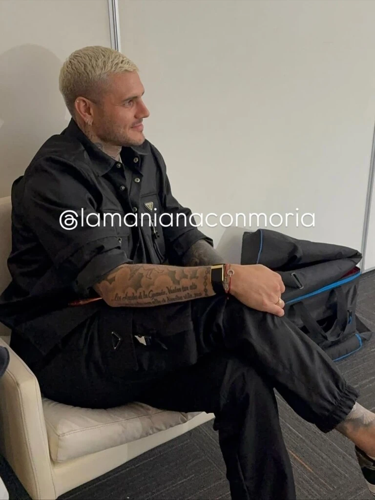 Mauro Icardi acompañó a la China Suárez en la entrevista con Moria.