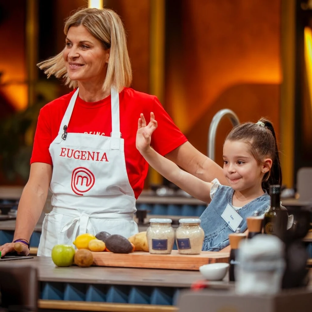Eugenia Tobal con su hija en MasterChef