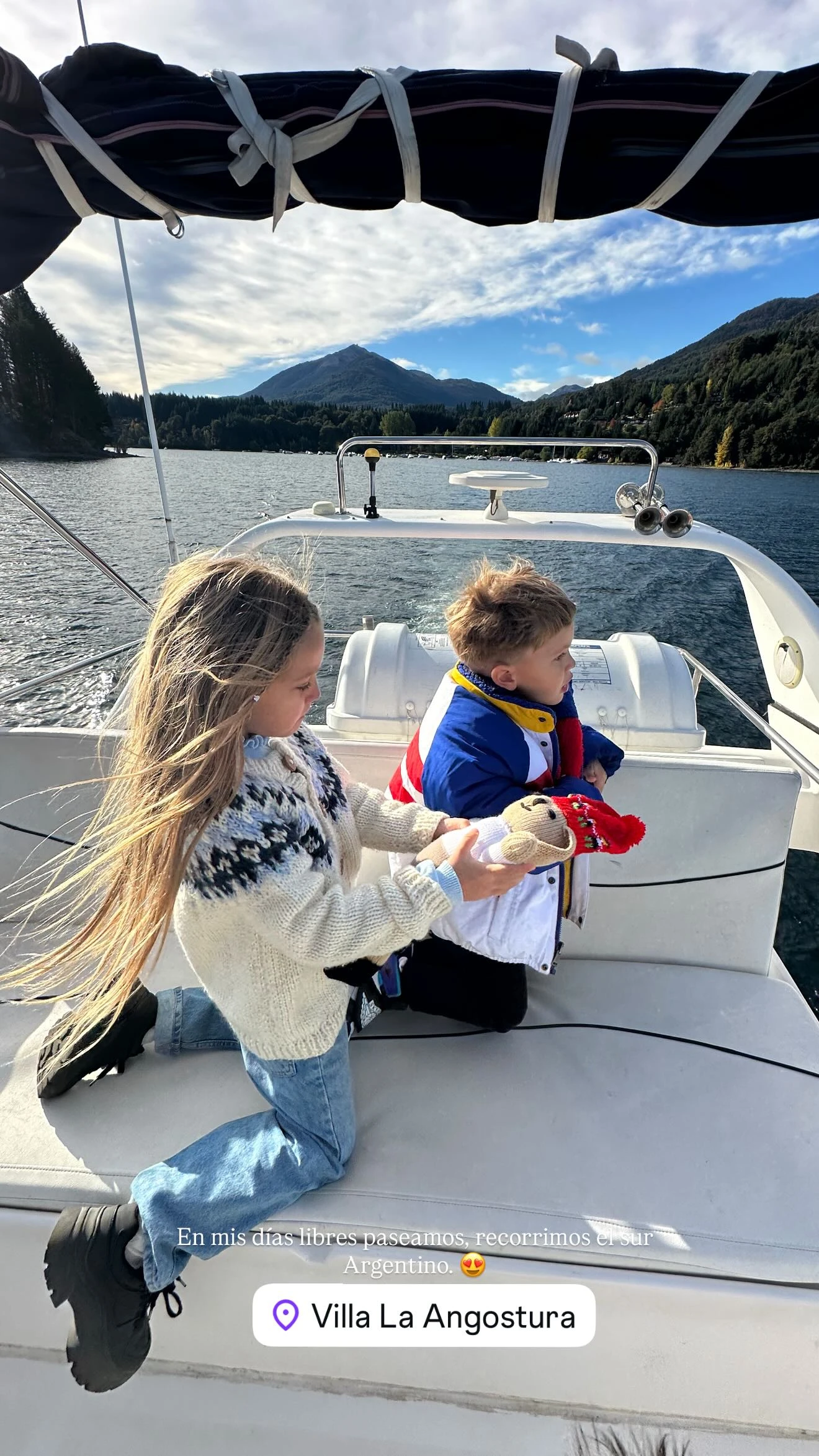 La China Suárez mostró fotos inéditas del rodaje de "La hija del fuego" en la Patagonia