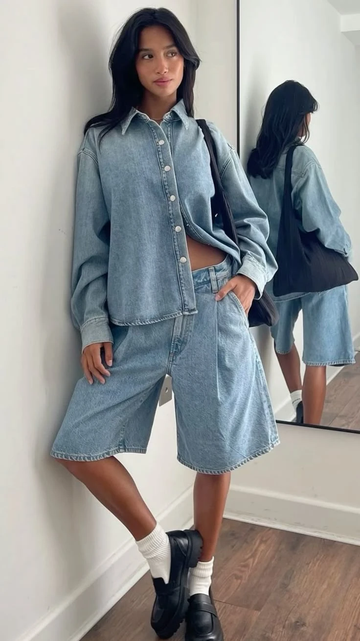 Cómo combinar denim + denim sin fallar: la fórmula inspirada en el look relajado de Juliana Awada