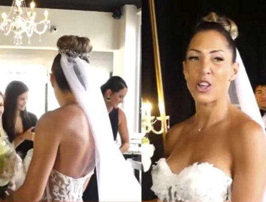 Las primeras imágenes del casamiento de Coco Sily y Chimi Meza: así llegaba la novia con impactante look