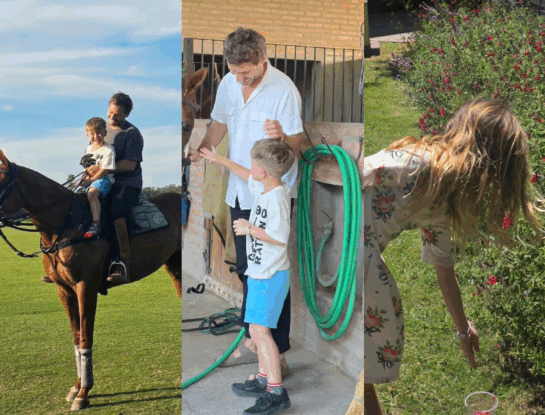 Así fue la jornada de día de campo que disfrutó Benjamín Vicuña junto a sus cinco hijos